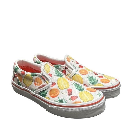 Vans Suede Canvas Fruit Print Sneakers‎ Kids Sz 3 Multicolor Skate Slip On Shoes - Picture 4 of 9